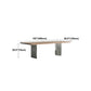 Industrial Solid Wood Table for Restaurant Rectangle Table with Double Pedestal Clearhalo 'Dining Tables & Seating' 'Dining Tables' 'dining_table' 'furn' 'furn_dining_table' 'Furniture' 'furniture_dining_table' 'Kitchen & Dining Furniture' 5053227
