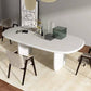 Modern Solid Wood Table for Restaurant Rectangle White Dining Table with Double Pedestal 78.7"L x 35.4"W x 29.5"H Without Chairs Clearhalo 'Dining Tables & Seating' 'Dining Tables' 'dining_table' 'furn' 'furn_dining_table' 'Furniture' 'furniture_dining_table' 'Kitchen & Dining Furniture' 5053233