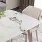 Rectangle Top Dining Table Modern Stone Dining Table with 4 Legs Clearhalo 'Dining Tables & Seating' 'Dining Tables' 'dining_table' 'furn' 'furn_dining_table' 'Furniture' 'furniture_dining_table' 'Kitchen & Dining Furniture' 5053254