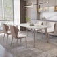 Rectangle Top Dining Table Modern Stone Dining Table with 4 Legs Clearhalo 'Dining Tables & Seating' 'Dining Tables' 'dining_table' 'furn' 'furn_dining_table' 'Furniture' 'furniture_dining_table' 'Kitchen & Dining Furniture' 5053257