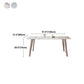Rectangle Top Dining Table Modern Stone Dining Table with 4 Legs Clearhalo 'Dining Tables & Seating' 'Dining Tables' 'dining_table' 'furn' 'furn_dining_table' 'Furniture' 'furniture_dining_table' 'Kitchen & Dining Furniture' 5053258