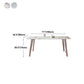 Rectangle Top Dining Table Modern Stone Dining Table with 4 Legs Clearhalo 'Dining Tables & Seating' 'Dining Tables' 'dining_table' 'furn' 'furn_dining_table' 'Furniture' 'furniture_dining_table' 'Kitchen & Dining Furniture' 5053261