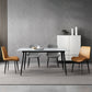 Rectangle Stone Dining Table Modern Dining Table with 4 Black Legs Clearhalo 'Dining Tables & Seating' 'Dining Tables' 'dining_table' 'furn' 'furn_dining_table' 'Furniture' 'furniture_dining_table' 'Kitchen & Dining Furniture' 5053271