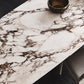 Stone Rectangle Top Dining Table Traditional Luxury Dining Table with Pedestal Base Clearhalo 'Dining Tables & Seating' 'Dining Tables' 'dining_table' 'furn' 'furn_dining_table' 'Furniture' 'furniture_dining_table' 'Kitchen & Dining Furniture' 5053286