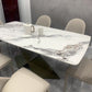 Stone Rectangle Top Dining Table Traditional Luxury Dining Table with Pedestal Base Clearhalo 'Dining Tables & Seating' 'Dining Tables' 'dining_table' 'furn' 'furn_dining_table' 'Furniture' 'furniture_dining_table' 'Kitchen & Dining Furniture' 5053292