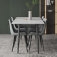 Stone Top Table Rectangle Contemporary Dining Table with 4 Black Legs Clearhalo 'Dining Tables & Seating' 'Dining Tables' 'dining_table' 'furn' 'furn_dining_table' 'Furniture' 'furniture_dining_table' 'Kitchen & Dining Furniture' 5053308