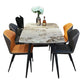 Rectangle Stone Top Dining Table Contemporary Dining Table with 4 Legs in Black Clearhalo 'Dining Tables & Seating' 'Dining Tables' 'dining_table' 'furn' 'furn_dining_table' 'Furniture' 'furniture_dining_table' 'Kitchen & Dining Furniture' 5053322