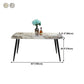 Rectangle Stone Top Dining Table Contemporary Dining Table with 4 Legs in Black Clearhalo 'Dining Tables & Seating' 'Dining Tables' 'dining_table' 'furn' 'furn_dining_table' 'Furniture' 'furniture_dining_table' 'Kitchen & Dining Furniture' 5053329