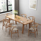 Solid Wood Top Dining Table Traditional Luxury Table with 4 Legs 63"L x 27.6"W x 29.5"H Without Chairs Clearhalo 'Dining Tables & Seating' 'Dining Tables' 'dining_table' 'furn' 'furn_dining_table' 'Furniture' 'furniture_dining_table' 'Kitchen & Dining Furniture' 5053368