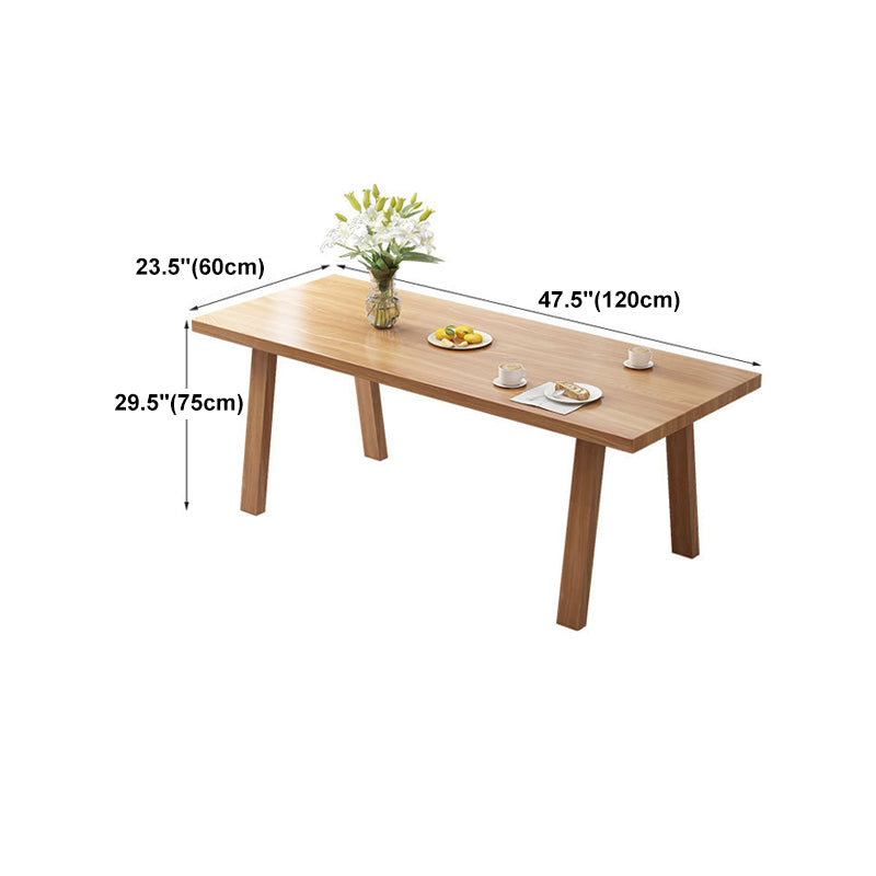 Solid Wood Top Dining Table Traditional Luxury Table with 4 Legs Clearhalo 'Dining Tables & Seating' 'Dining Tables' 'dining_table' 'furn' 'furn_dining_table' 'Furniture' 'furniture_dining_table' 'Kitchen & Dining Furniture' 5053377