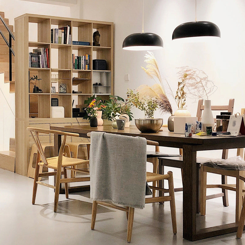 Pine Wood Top Table Rectangle Traditional Luxury Table with Sled Base Clearhalo 'Dining Tables & Seating' 'Dining Tables' 'dining_table' 'furn' 'furn_dining_table' 'Furniture' 'furniture_dining_table' 'Kitchen & Dining Furniture' 5053396