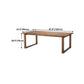 Pine Wood Top Table Rectangle Traditional Luxury Table with Sled Base Clearhalo 'Dining Tables & Seating' 'Dining Tables' 'dining_table' 'furn' 'furn_dining_table' 'Furniture' 'furniture_dining_table' 'Kitchen & Dining Furniture' 5053402