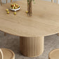 Modern Round Dining Table Pine Solid Wood Pedestal Dining Table in Natural Clearhalo 'Dining Tables & Seating' 'Dining Tables' 'dining_table' 'furn' 'furn_dining_table' 'Furniture' 'furniture_dining_table' 'Kitchen & Dining Furniture' 5053417
