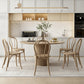Modern Round Dining Table Pine Solid Wood Pedestal Dining Table in Natural Clearhalo 'Dining Tables & Seating' 'Dining Tables' 'dining_table' 'furn' 'furn_dining_table' 'Furniture' 'furniture_dining_table' 'Kitchen & Dining Furniture' 5053420