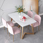 Stone Top Double Pedestal Table Traditional Luxury Rectangle White Dining Table Clearhalo 'Dining Tables & Seating' 'Dining Tables' 'dining_table' 'furn' 'furn_dining_table' 'Furniture' 'furniture_dining_table' 'Kitchen & Dining Furniture' 5053439