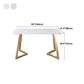 Stone Top Double Pedestal Table Traditional Luxury Rectangle White Dining Table Clearhalo 'Dining Tables & Seating' 'Dining Tables' 'dining_table' 'furn' 'furn_dining_table' 'Furniture' 'furniture_dining_table' 'Kitchen & Dining Furniture' 5053442