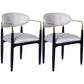 Upholstered Dining Chair Glam Style Open Back Dining Armchair for Indoor Gray-White 2 Piece Set Clearhalo 'Dining Chairs' 'Dining Tables & Seating' 'dining_chair' 'furn' 'furn_dining_chair' 'Furniture' 'furniture_dining_chair' 'Kitchen & Dining Furniture' 5053483