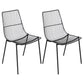 Glam Style Dining Chair Metal Windsor Back Dining Side Chair for Dining Room Black 2 Piece Set Clearhalo 'Dining Chairs' 'Dining Tables & Seating' 'dining_chair' 'furn' 'furn_dining_chair' 'Furniture' 'furniture_dining_chair' 'Kitchen & Dining Furniture' 5053492
