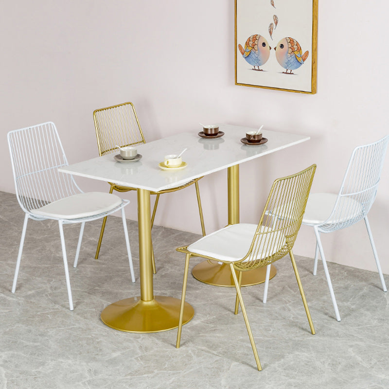 Glam Style Dining Chair Metal Windsor Back Dining Side Chair for Dining Room Clearhalo 'Dining Chairs' 'Dining Tables & Seating' 'dining_chair' 'furn' 'furn_dining_chair' 'Furniture' 'furniture_dining_chair' 'Kitchen & Dining Furniture' 5053493