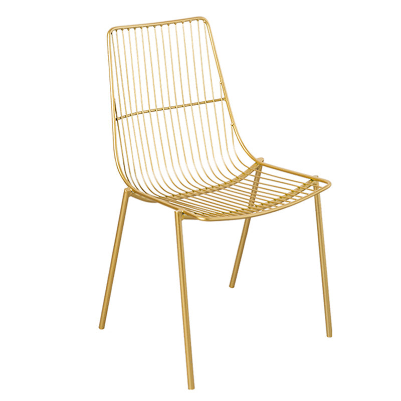 Glam Style Dining Chair Metal Windsor Back Dining Side Chair for Dining Room Clearhalo 'Dining Chairs' 'Dining Tables & Seating' 'dining_chair' 'furn' 'furn_dining_chair' 'Furniture' 'furniture_dining_chair' 'Kitchen & Dining Furniture' 5053499