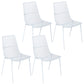 Glam Style Dining Chair Metal Windsor Back Dining Side Chair for Dining Room White 4 Piece Set Clearhalo 'Dining Chairs' 'Dining Tables & Seating' 'dining_chair' 'furn' 'furn_dining_chair' 'Furniture' 'furniture_dining_chair' 'Kitchen & Dining Furniture' 5053501