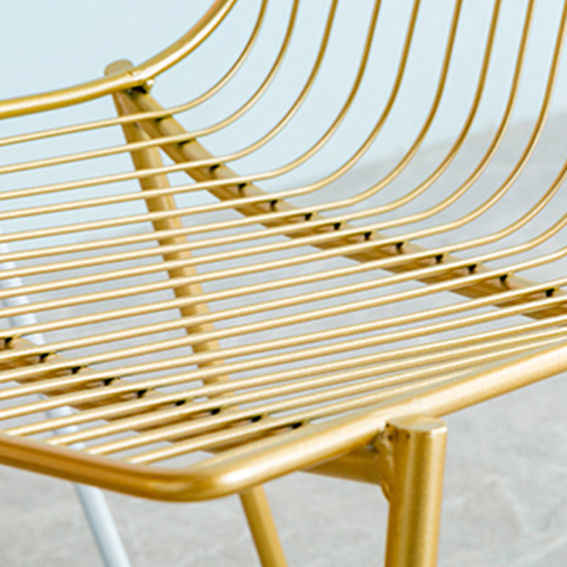 Glam Style Dining Chair Metal Windsor Back Dining Side Chair for Dining Room Clearhalo 'Dining Chairs' 'Dining Tables & Seating' 'dining_chair' 'furn' 'furn_dining_chair' 'Furniture' 'furniture_dining_chair' 'Kitchen & Dining Furniture' 5053502