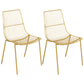 Glam Style Dining Chair Metal Windsor Back Dining Side Chair for Dining Room Gold 2 Piece Set Clearhalo 'Dining Chairs' 'Dining Tables & Seating' 'dining_chair' 'furn' 'furn_dining_chair' 'Furniture' 'furniture_dining_chair' 'Kitchen & Dining Furniture' 5053505