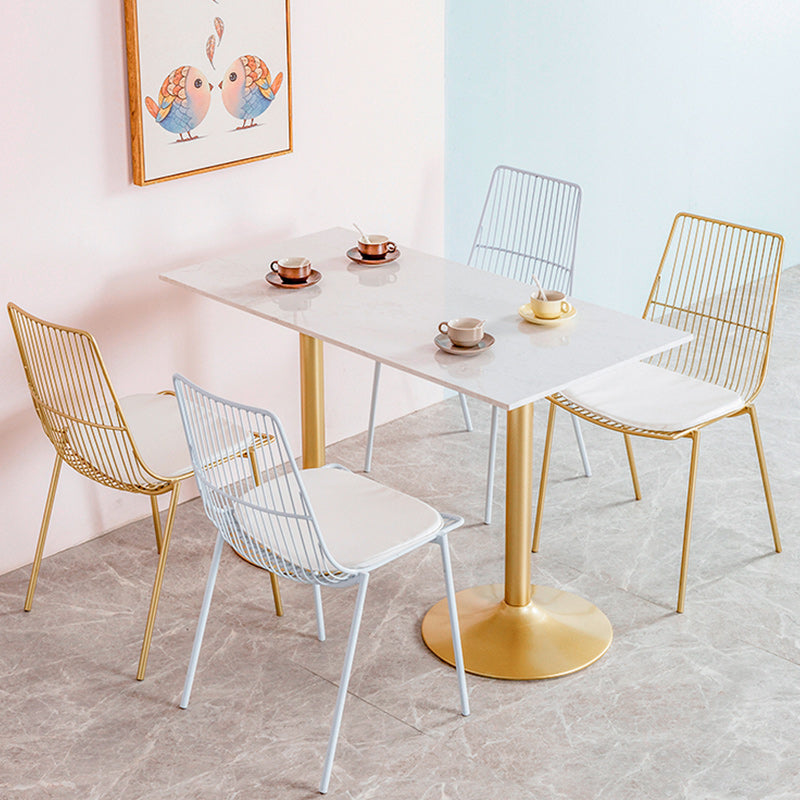 Glam Style Dining Chair Metal Windsor Back Dining Side Chair for Dining Room Clearhalo 'Dining Chairs' 'Dining Tables & Seating' 'dining_chair' 'furn' 'furn_dining_chair' 'Furniture' 'furniture_dining_chair' 'Kitchen & Dining Furniture' 5053511