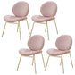 Upholstered Dining Chair Glam Style Side Chair for Dining Room Pink 4 Piece Set Clearhalo 'Dining Chairs' 'Dining Tables & Seating' 'dining_chair' 'furn' 'furn_dining_chair' 'Furniture' 'furniture_dining_chair' 'Kitchen & Dining Furniture' 5053559