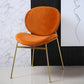 Upholstered Dining Chair Glam Style Side Chair for Dining Room Orange 1 Piece Clearhalo 'Dining Chairs' 'Dining Tables & Seating' 'dining_chair' 'furn' 'furn_dining_chair' 'Furniture' 'furniture_dining_chair' 'Kitchen & Dining Furniture' 5053561