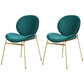 Upholstered Dining Chair Glam Style Side Chair for Dining Room Green 2 Piece Set Clearhalo 'Dining Chairs' 'Dining Tables & Seating' 'dining_chair' 'furn' 'furn_dining_chair' 'Furniture' 'furniture_dining_chair' 'Kitchen & Dining Furniture' 5053573