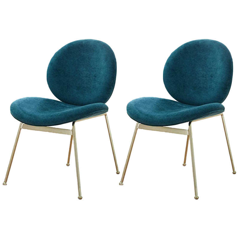 Upholstered Dining Chair Glam Style Side Chair for Dining Room Peacock Blue 2 Piece Set Clearhalo 'Dining Chairs' 'Dining Tables & Seating' 'dining_chair' 'furn' 'furn_dining_chair' 'Furniture' 'furniture_dining_chair' 'Kitchen & Dining Furniture' 5053576