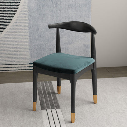 Entryway Dining Chairs Armless Wooden Dining Room Chairs for Kitchen Black-Gold 1 Piece Clearhalo 'Dining Chairs' 'Dining Tables & Seating' 'dining_chair' 'furn' 'furn_dining_chair' 'Furniture' 'furniture_dining_chair' 'Kitchen & Dining Furniture' 5053582