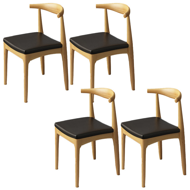 Entryway Dining Chairs Armless Wooden Dining Room Chairs for Kitchen Brown 4 Piece Set Clearhalo 'Dining Chairs' 'Dining Tables & Seating' 'dining_chair' 'furn' 'furn_dining_chair' 'Furniture' 'furniture_dining_chair' 'Kitchen & Dining Furniture' 5053592