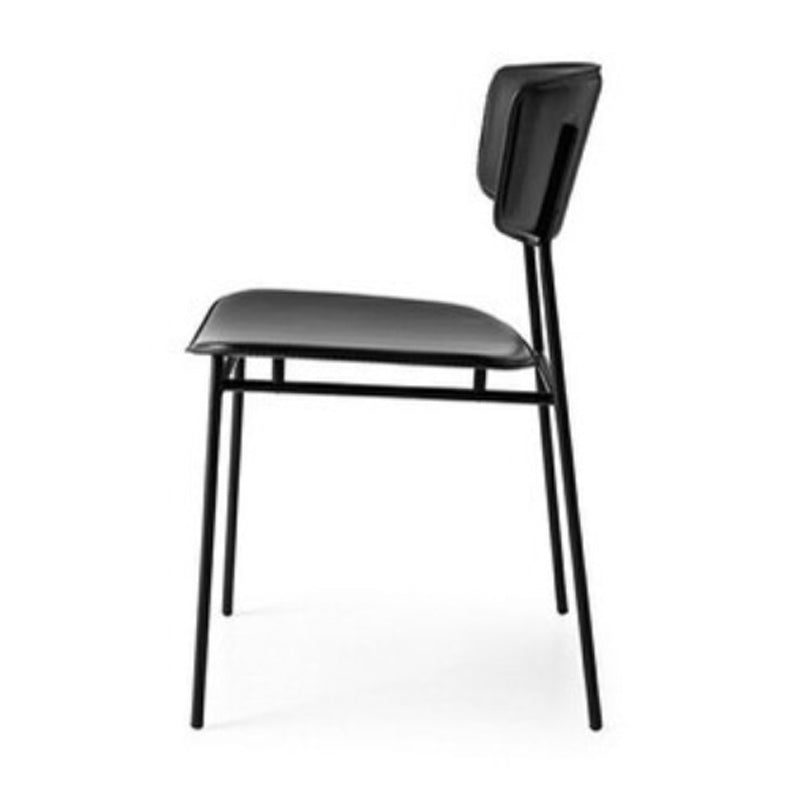 Upholstered Dining Chair Glam Style Open Back Side Chair for Indoor Black 1 Piece Clearhalo 'Dining Chairs' 'Dining Tables & Seating' 'dining_chair' 'furn' 'furn_dining_chair' 'Furniture' 'furniture_dining_chair' 'Kitchen & Dining Furniture' 5053606