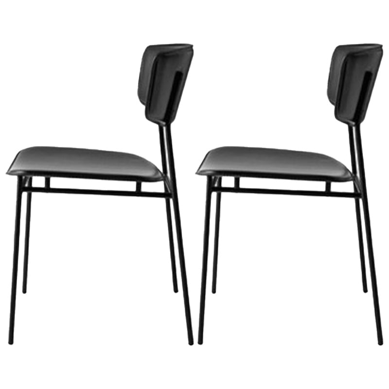 Upholstered Dining Chair Glam Style Open Back Side Chair for Indoor Black 2 Piece Set Clearhalo 'Dining Chairs' 'Dining Tables & Seating' 'dining_chair' 'furn' 'furn_dining_chair' 'Furniture' 'furniture_dining_chair' 'Kitchen & Dining Furniture' 5053607