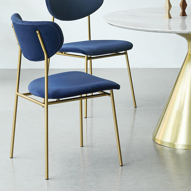 Upholstered Dining Chair Glam Style Open Back Side Chair for Indoor Clearhalo 'Dining Chairs' 'Dining Tables & Seating' 'dining_chair' 'furn' 'furn_dining_chair' 'Furniture' 'furniture_dining_chair' 'Kitchen & Dining Furniture' 5053609