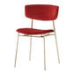 Upholstered Dining Chair Glam Style Open Back Side Chair for Indoor Red 1 Piece Clearhalo 'Dining Chairs' 'Dining Tables & Seating' 'dining_chair' 'furn' 'furn_dining_chair' 'Furniture' 'furniture_dining_chair' 'Kitchen & Dining Furniture' 5053617