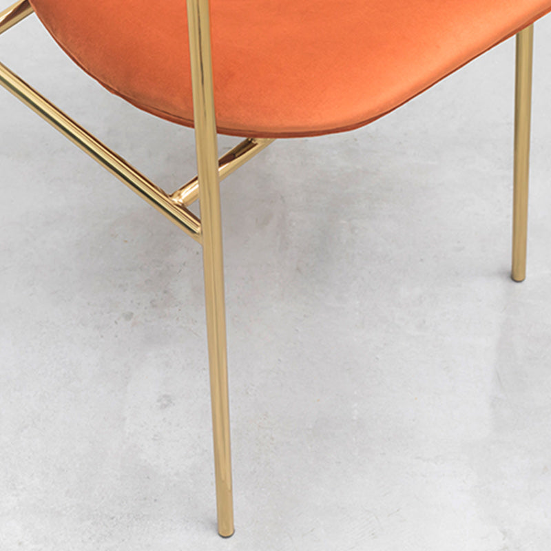 Upholstered Dining Chair Glam Style Open Back Side Chair for Indoor Clearhalo 'Dining Chairs' 'Dining Tables & Seating' 'dining_chair' 'furn' 'furn_dining_chair' 'Furniture' 'furniture_dining_chair' 'Kitchen & Dining Furniture' 5053618