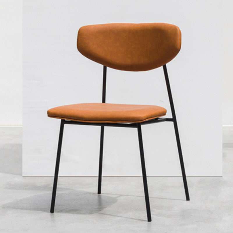 Upholstered Dining Chair Glam Style Open Back Side Chair for Indoor Clearhalo 'Dining Chairs' 'Dining Tables & Seating' 'dining_chair' 'furn' 'furn_dining_chair' 'Furniture' 'furniture_dining_chair' 'Kitchen & Dining Furniture' 5053626