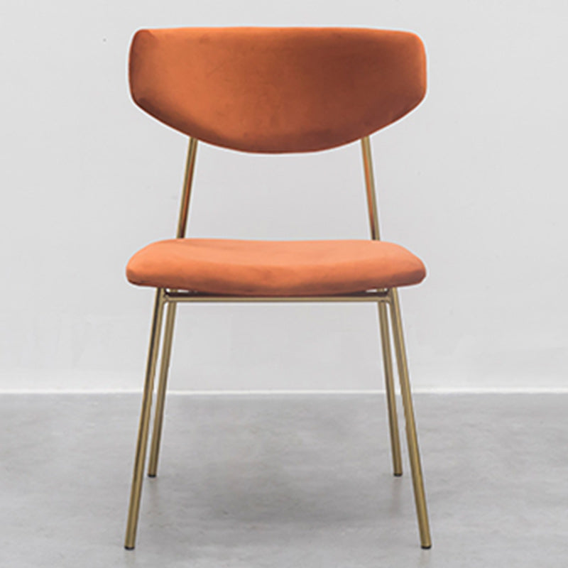 Upholstered Dining Chair Glam Style Open Back Side Chair for Indoor Clearhalo 'Dining Chairs' 'Dining Tables & Seating' 'dining_chair' 'furn' 'furn_dining_chair' 'Furniture' 'furniture_dining_chair' 'Kitchen & Dining Furniture' 5053627