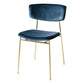 Upholstered Dining Chair Glam Style Open Back Side Chair for Indoor Blue 1 Piece Clearhalo 'Dining Chairs' 'Dining Tables & Seating' 'dining_chair' 'furn' 'furn_dining_chair' 'Furniture' 'furniture_dining_chair' 'Kitchen & Dining Furniture' 5053635
