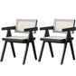 Modern Dining Room Dining Chairs Rubber Wood Dining Side Chairs Black Non-Upholstered Chair(s) 2 Piece Set Clearhalo 'Dining Chairs' 'Dining Tables & Seating' 'dining_chair' 'furn' 'furn_dining_chair' 'Furniture' 'furniture_dining_chair' 'Kitchen & Dining Furniture' 5053648