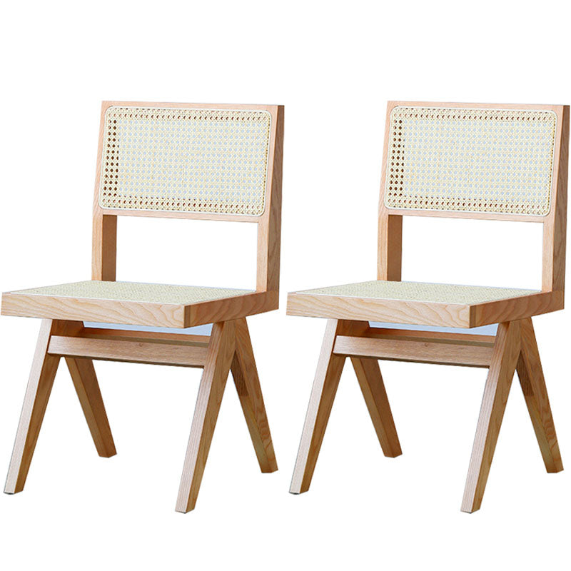 Modern Dining Room Dining Chairs Rubber Wood Dining Side Chairs Wood Non-Upholstered Chair(s) 2 Piece Set Clearhalo 'Dining Chairs' 'Dining Tables & Seating' 'dining_chair' 'furn' 'furn_dining_chair' 'Furniture' 'furniture_dining_chair' 'Kitchen & Dining Furniture' 5053659