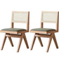 Modern Dining Room Dining Chairs Rubber Wood Dining Side Chairs Wood Upholstered Chair(s) 2 Piece Set Clearhalo 'Dining Chairs' 'Dining Tables & Seating' 'dining_chair' 'furn' 'furn_dining_chair' 'Furniture' 'furniture_dining_chair' 'Kitchen & Dining Furniture' 5053665