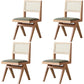 Modern Dining Room Dining Chairs Rubber Wood Dining Side Chairs Wood Upholstered Chair(s) 4 Piece Set Clearhalo 'Dining Chairs' 'Dining Tables & Seating' 'dining_chair' 'furn' 'furn_dining_chair' 'Furniture' 'furniture_dining_chair' 'Kitchen & Dining Furniture' 5053668