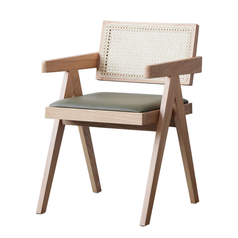 Modern Dining Room Dining Chairs Rubber Wood Dining Side Chairs Natural Upholstered Chair(s) 1 Piece Clearhalo 'Dining Chairs' 'Dining Tables & Seating' 'dining_chair' 'furn' 'furn_dining_chair' 'Furniture' 'furniture_dining_chair' 'Kitchen & Dining Furniture' 5053669