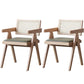 Modern Dining Room Dining Chairs Rubber Wood Dining Side Chairs Natural Upholstered Chair(s) 2 Piece Set Clearhalo 'Dining Chairs' 'Dining Tables & Seating' 'dining_chair' 'furn' 'furn_dining_chair' 'Furniture' 'furniture_dining_chair' 'Kitchen & Dining Furniture' 5053670