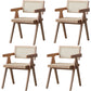 Modern Dining Room Dining Chairs Rubber Wood Dining Side Chairs Natural Non-Upholstered Chair(s) 4 Piece Set Clearhalo 'Dining Chairs' 'Dining Tables & Seating' 'dining_chair' 'furn' 'furn_dining_chair' 'Furniture' 'furniture_dining_chair' 'Kitchen & Dining Furniture' 5053674