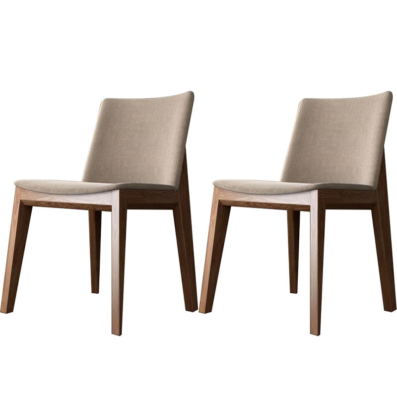 Dining Room Armless Chairs Modern Solid Wood Kitchen Chair for Home Walnut 2 Piece Set Clearhalo 'Dining Chairs' 'Dining Tables & Seating' 'dining_chair' 'furn' 'furn_dining_chair' 'Furniture' 'furniture_dining_chair' 'Kitchen & Dining Furniture' 5053681
